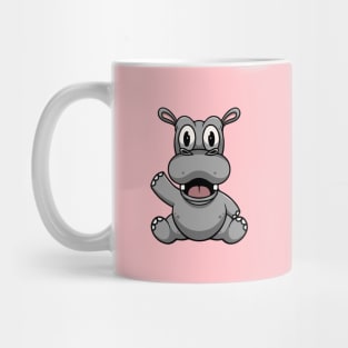 Cute Hippo Smiling Mug